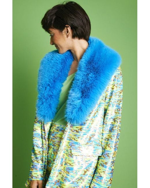 Jayley Green Sequin Mulit-Coloured Blazer