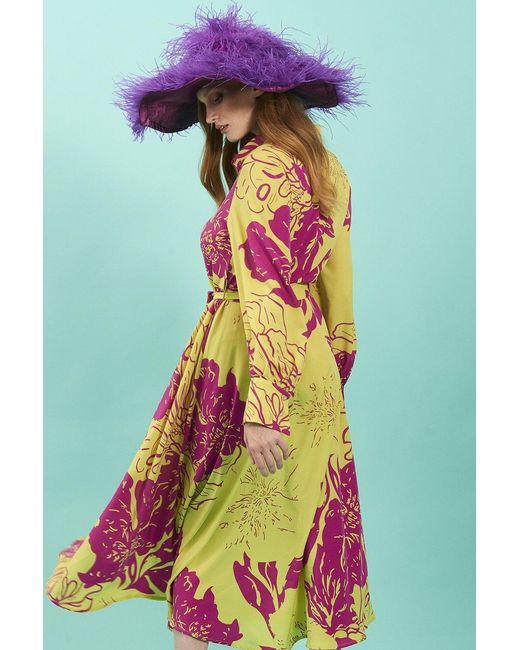 Jayley Green Rayon Blend Sienna Floral Maxi Dress