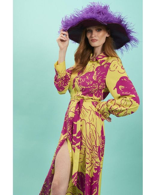 Jayley Green Rayon Blend Sienna Floral Maxi Dress