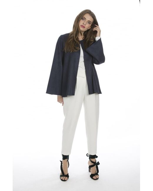 Jayley Blue Luxury Faux Suede Jacket