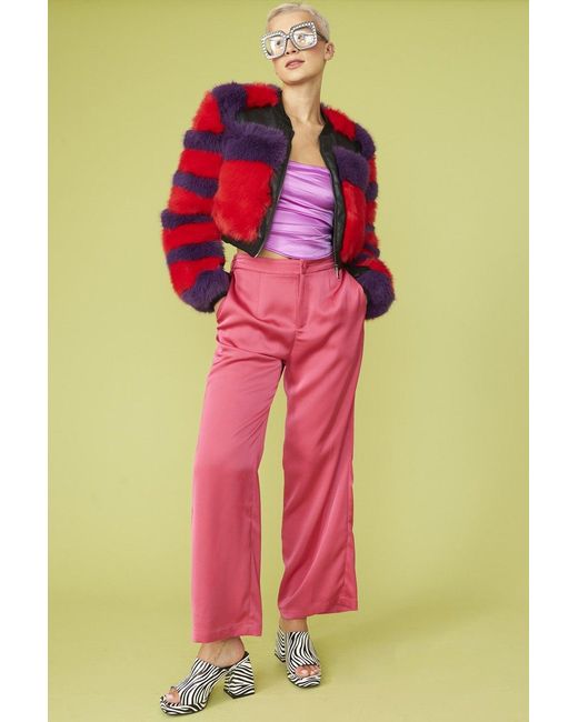 Jayley Pink Wide Leg Trousers