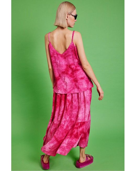 Jayley Green Love Herb Ruffle Maxi Skirt