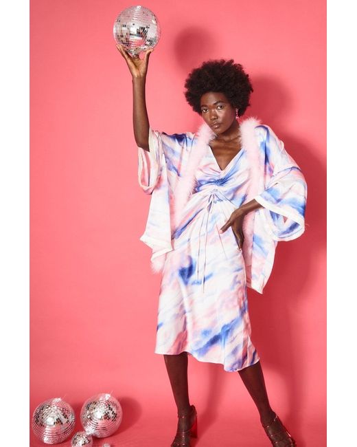 Jayley Pink Malia Tie Dye Cape