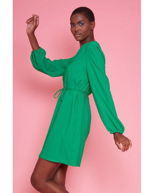 Jayley Green Silk Blend Dress