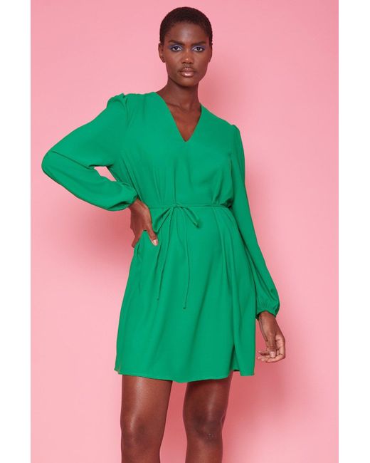 Jayley Green Silk Blend Dress