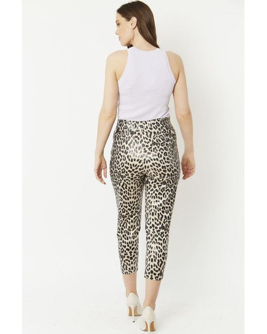 Jayley Black Mono Leopard Leopard Print Faux Suede Trousers