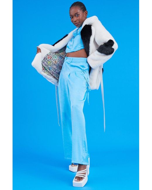 Jayley Blue Wide Leg Trousers