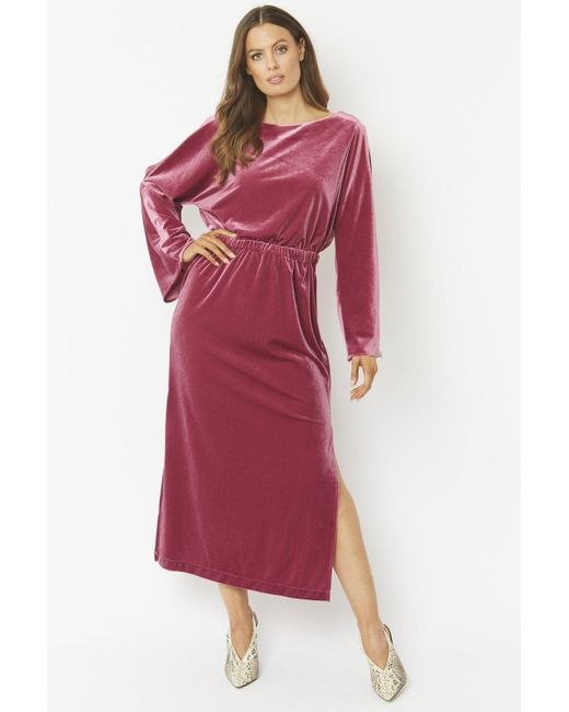 Jayley Red Velvet Full Length Gown