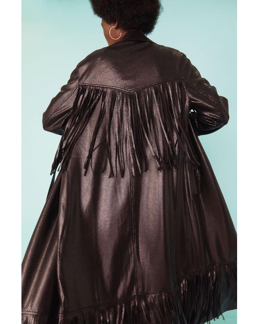 Jayley Green Hand Crafted Tassel Trench Coat