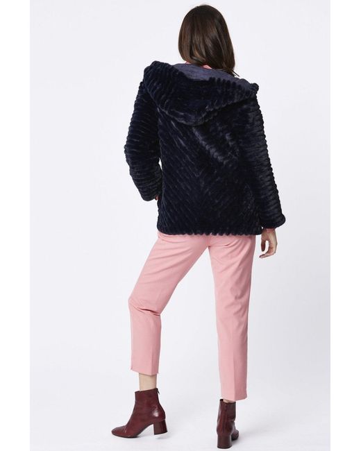 Jayley Blue Faux Fur Jacket