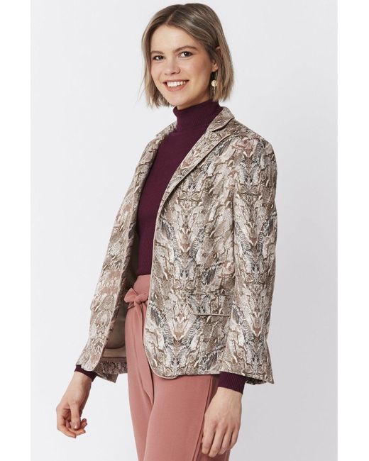 Jayley White Suedette Snakeskin Effect Jacket