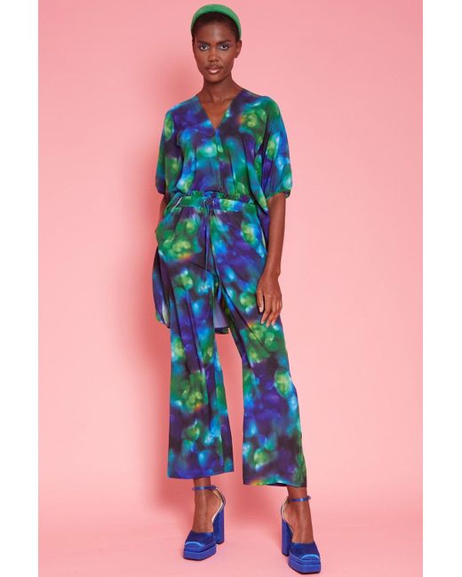 Jayley Blue Tencel Blend Cleo Trousers