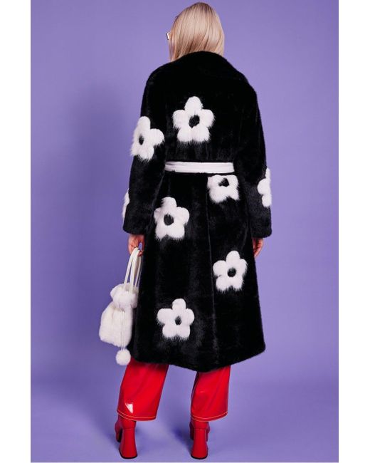 Jayley Red Eco Bamboo Lyocell Faux Fur Happy Coat