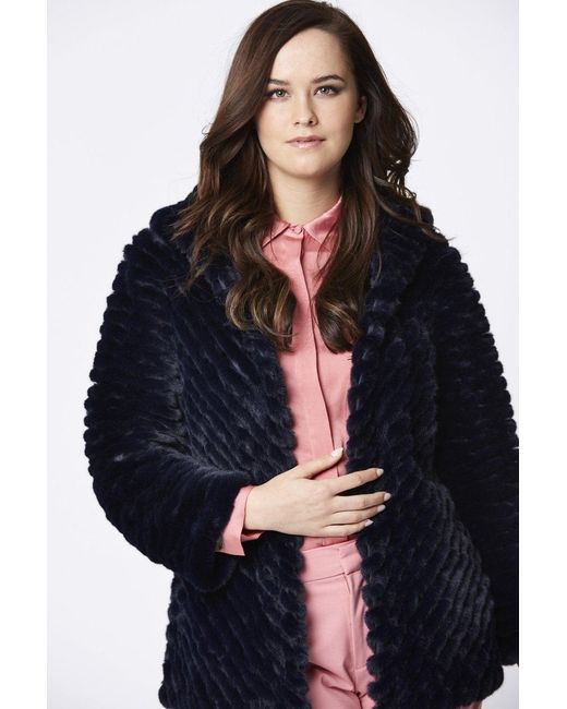 Jayley Blue Faux Fur Jacket