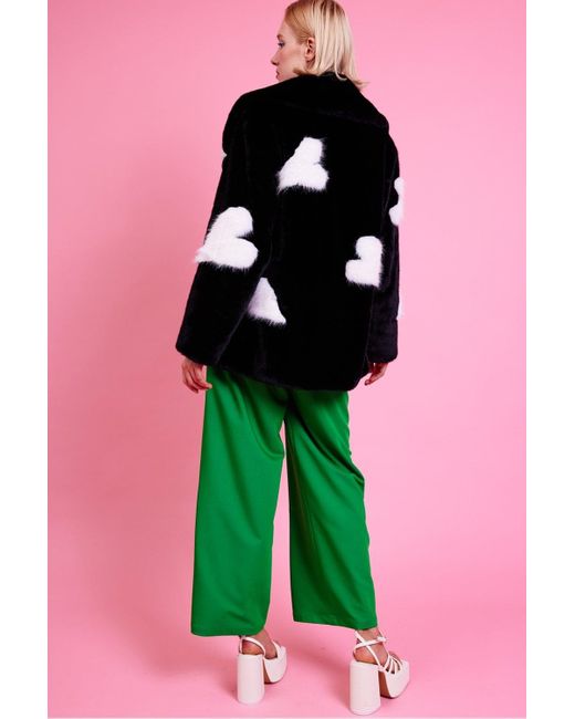 Jayley Pink Faux Fur Long Coat