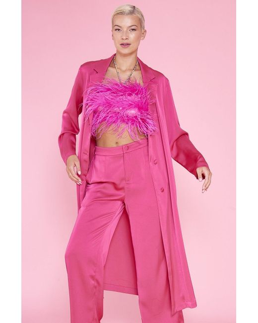 Jayley Pink Wide Leg Trousers