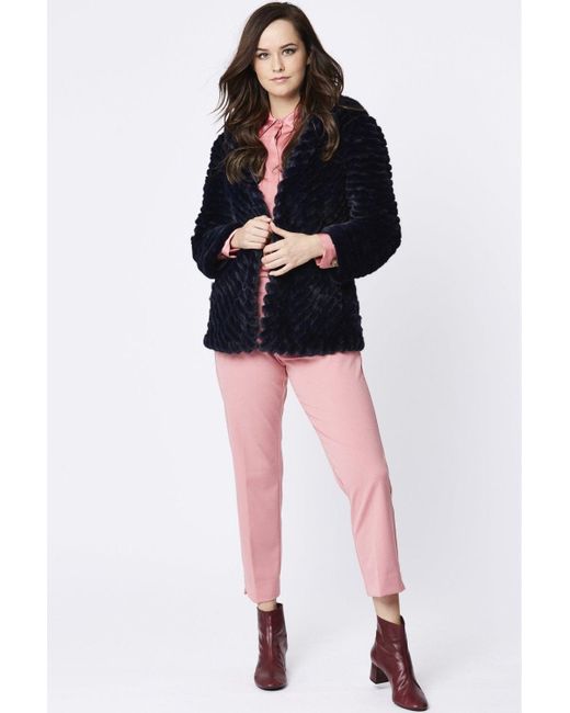 Jayley Blue Faux Fur Jacket