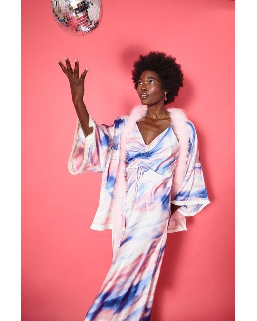 Jayley Pink Malia Tie Dye Cape
