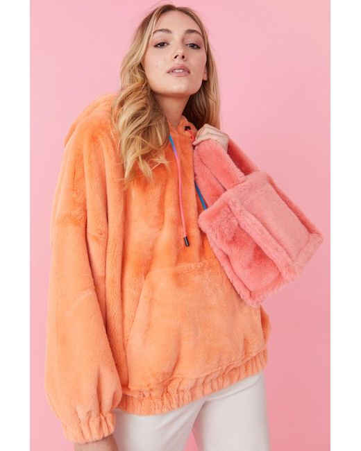 Jayley Pink Faux Fur Hoodie