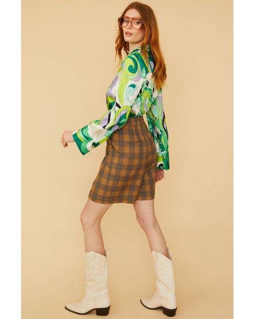 Jayley Green Selena Checkered Shorts