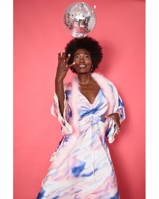Jayley Pink Malia Tie Dye Cape