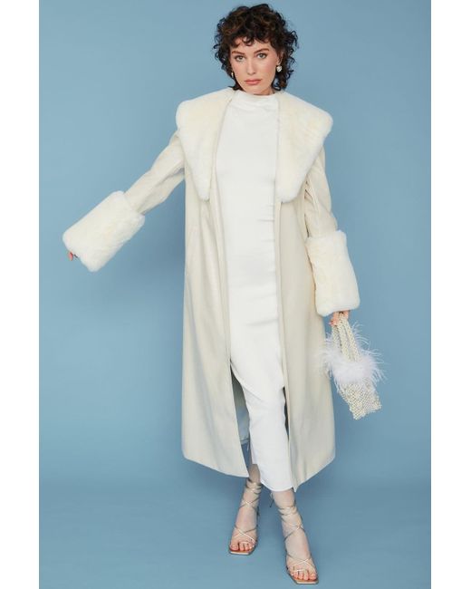 Jayley Pink Faux Leather Jacket With Detachable Faux Fur Cuffs &Amp