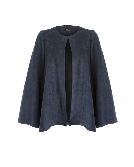 Jayley Blue Luxury Faux Suede Jacket