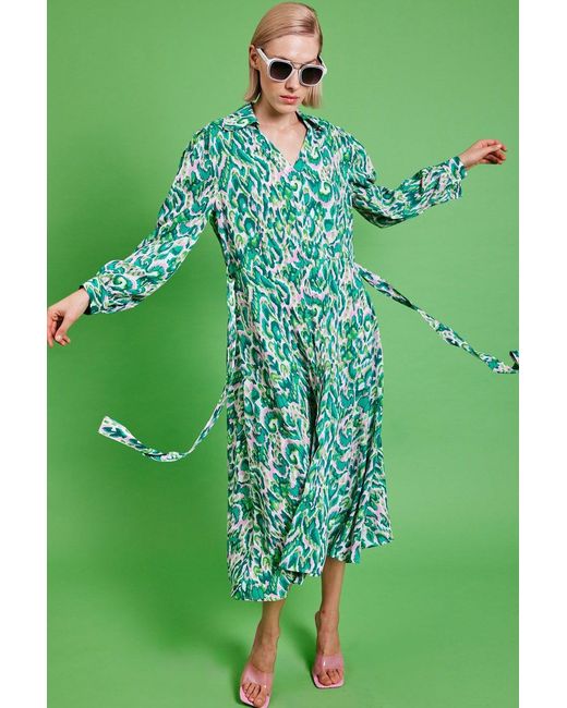 Jayley Green Rayon Oversized Shirt