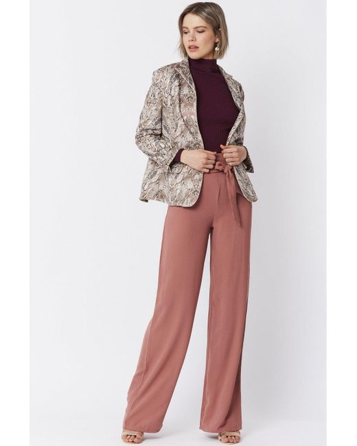 Jayley White Suedette Snakeskin Effect Jacket