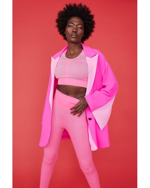 Jayley Pink Silk Blend Blazer