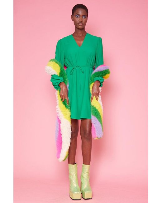 Jayley Green Silk Blend Dress