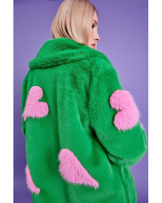Jayley Purple Faux Fur Long Coat