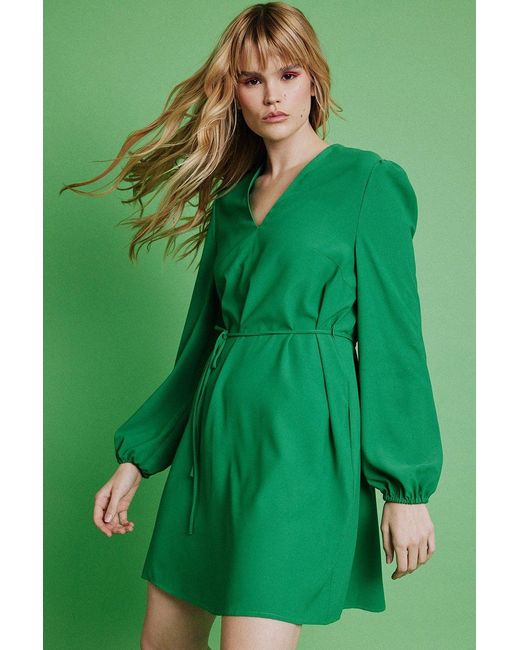 Jayley Green Silk Blend Dress