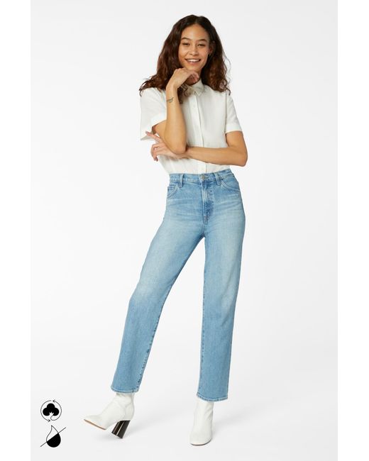 J Brand Denim Jules High-rise Straight Leg in Blue - Lyst