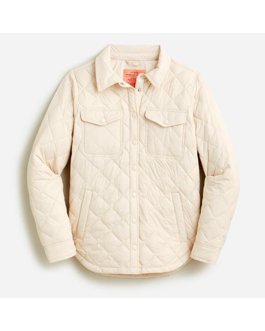 J.Crew Quilted Lightweight Shirtjacket Lyst