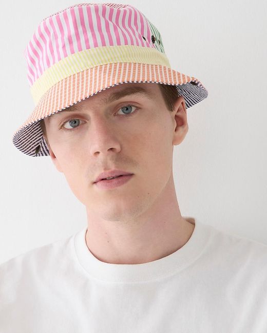 J.Crew Pink Bucket Hat With Snaps for men