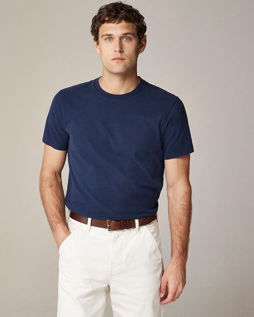 J.Crew Blue Slim Sueded Cotton T-Shirt for men