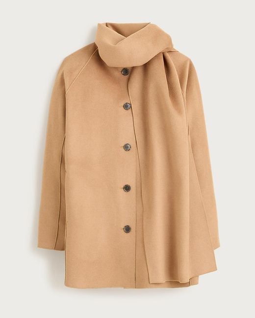 J.Crew Natural Scarf Coat