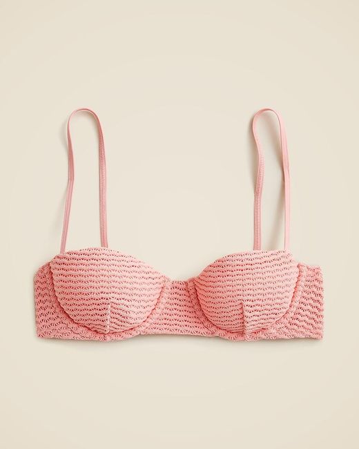J.Crew Multicolor Crochet Balconette Underwire Bikini Top