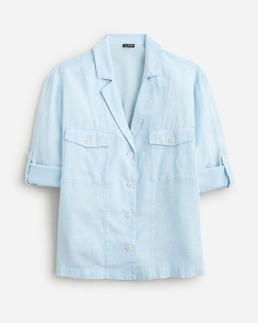 J.Crew Camp-Collar Shirt in Blue | Lyst