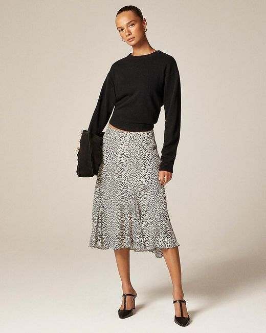 J.Crew Natural Tall Gwyneth Flounce-Hem Skirt