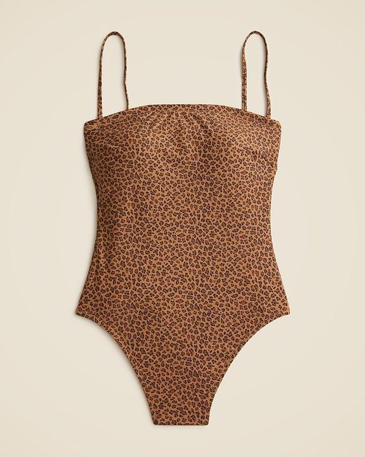 J.Crew Brown Squareneck One-Piece