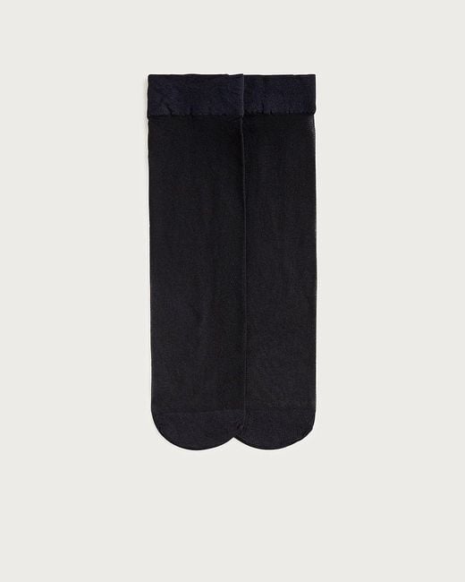 J.Crew Black Sheer Bootie Socks Three-Pack