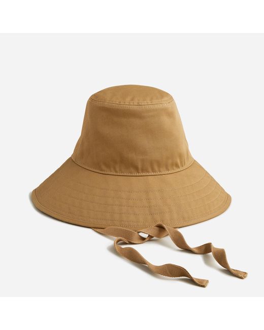 J.Crew Bucket Hat With Ties in Natural Lyst