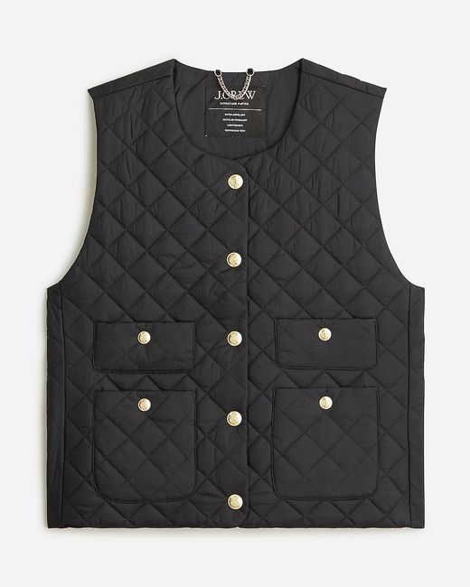J.Crew Blue Quilted Lightweight Lady Vest