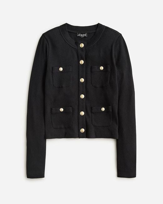 J.Crew Black Vintage Rib Lady Jacket