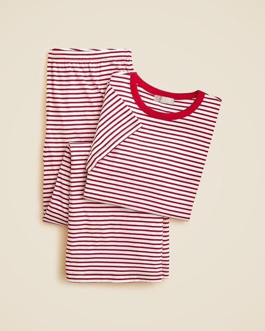 J.Crew Natural Short-Sleeve Pajama Pant Set