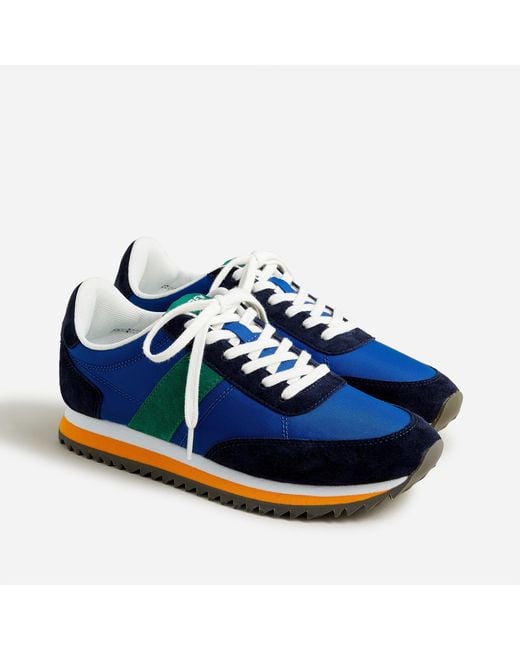 J.Crew Trainers In Colorblock in Blue | Lyst