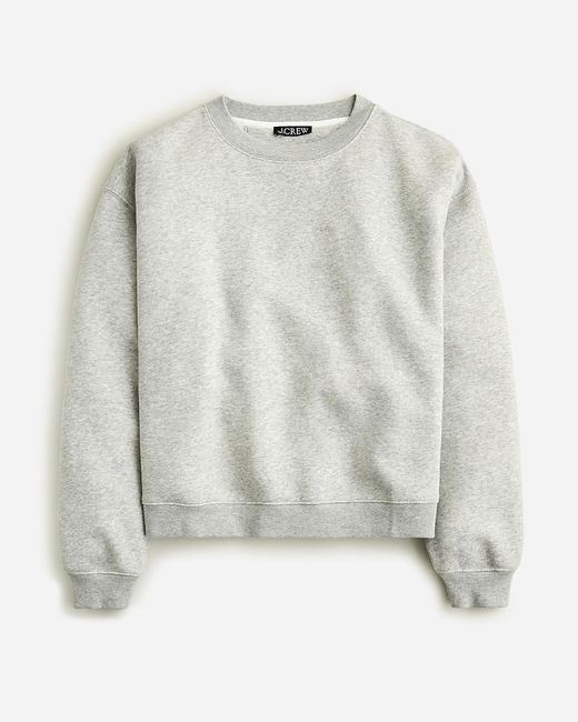 J.Crew Gray Heritage Fleece Cropped Sweatshirt