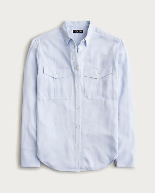 J.Crew White Garçon Camp-Pocket Shirt